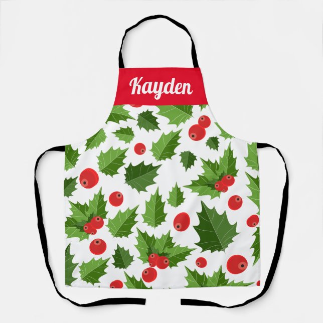 Maßgeschneiderte Allround-Print Weihnachtsfeiertag Schürze (Vorderseite)