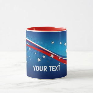 Maßgeschneiderte amerikanische Stars und Streifen Tasse