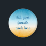 Maßgeschneiderte Angebotslandschaft Gradient Paint Magnet<br><div class="desc">Fügen Sie Ihr Lieblingsangebot zu dieser friedlichen Landschaftsmalerei mit Wasserfarbengraden hinzu. Gestuft von gelbem Ocker bis tiefblauem, aquamarinem Grün, mit einem Strandflair.</div>