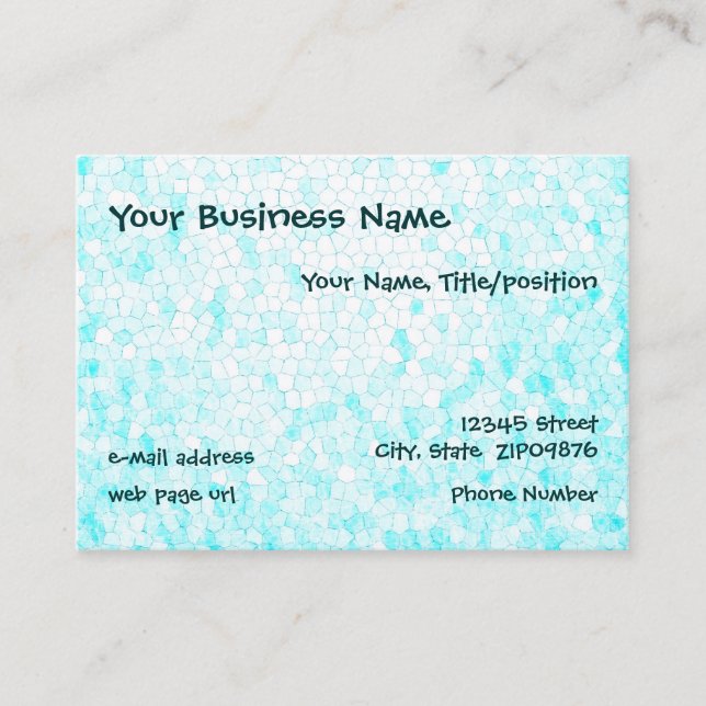Maßgeschneiderte Aqua Mosaic Chubby Business Cards Visitenkarte (Vorderseite)