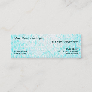 Maßgeschneiderte Aqua Mosaic Skinny Business Cards Mini Visitenkarte