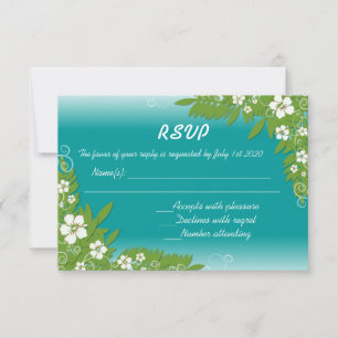 Maßgeschneiderte aquamarine UAWG-Hochzeitkarten fü RSVP Karte