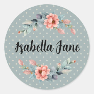 Maßgeschneiderte Aufkleber in Aquarellfarben-Hirsc