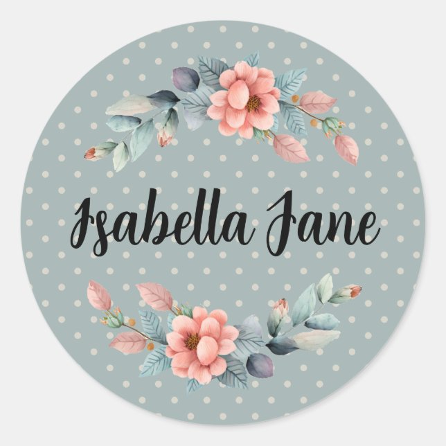 Maßgeschneiderte Aufkleber in Aquarellfarben-Hirsc (Vorderseite)