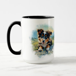 Maßgeschneiderte australische Schäferpuppy Tasse