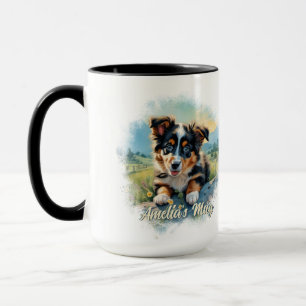 Maßgeschneiderte australische Schäferpuppy Tasse