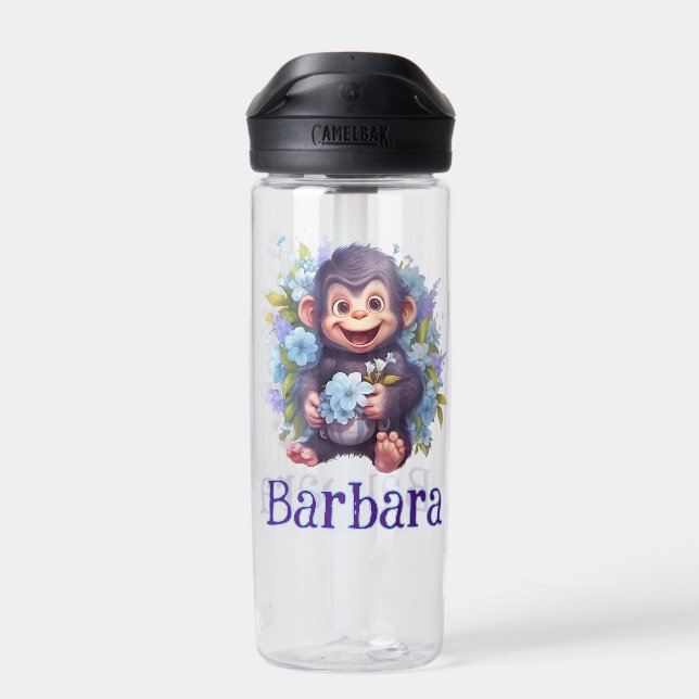 Maßgeschneiderte Baby Affen Wasserflasche Trinkflasche (Rückseite)
