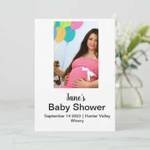 Maßgeschneiderte Babydusche Foto-Collage Einladung