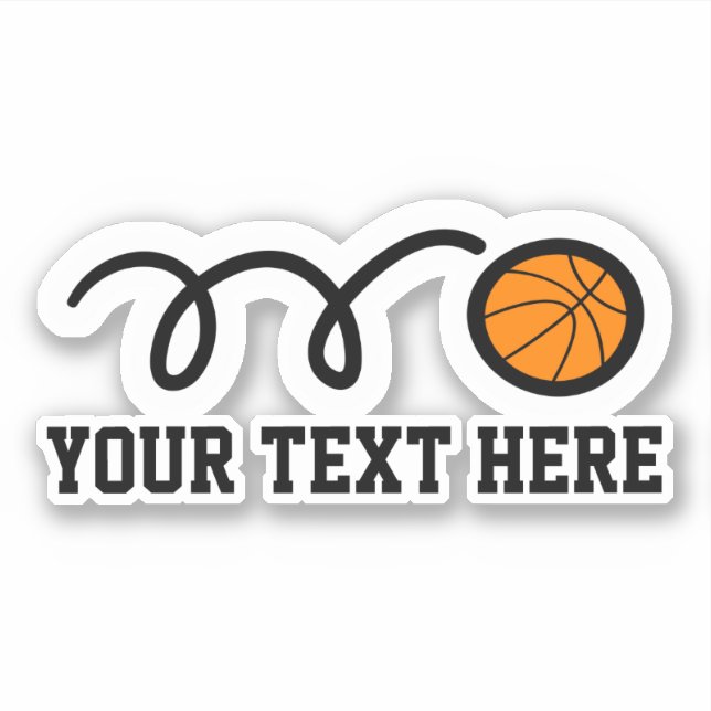 Maßgeschneiderte Basketballteam-Vinyl-Aufkleber Aufkleber (Vorderseite)