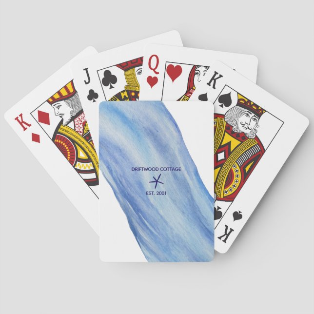 Maßgeschneiderte Beach Hütte Classic Playing Cards Spielkarten (Rückseite)