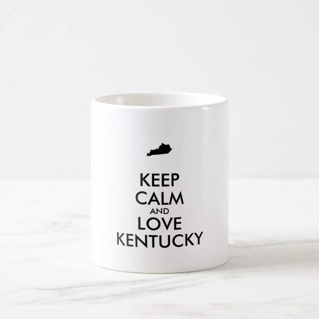 Maßgeschneiderte BEHALTEN CALM und LIEBE KENTUCKY Kaffeetasse (Mittel)