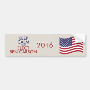 Maßgeschneiderte Behalten Ruhe und Wahl BEN CARSON Autoaufkleber