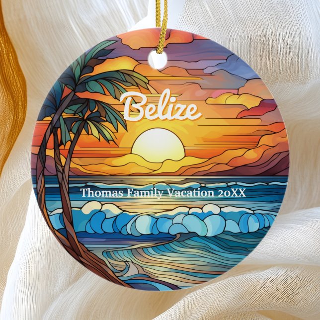 Maßgeschneiderte Belize-Imitate Festglas Keramik Ornament (Von Creator hochgeladen)