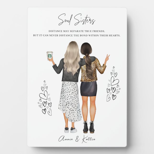 Maßgeschneiderte Best Friend Weihnachts Print Plaq Fotoplatte (Vorderseite)