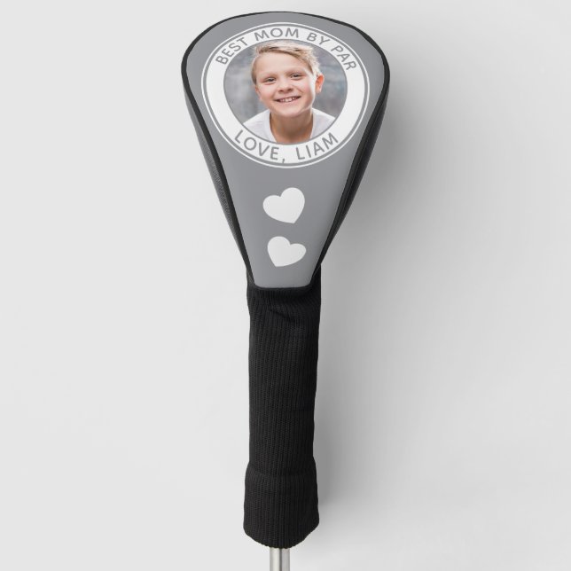 Maßgeschneiderte beste Mama je nach Par Kids Foto Golf Headcover (Vorderseite)