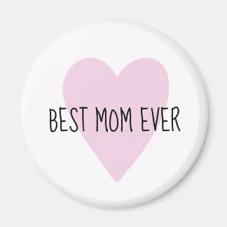 Maßgeschneiderte beste Mama je rosa Herz Magnet