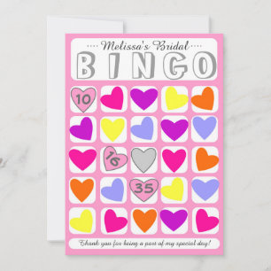 Maßgeschneiderte Bingo-Spielkarte Dankeskarte