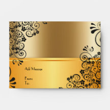Maßgeschneiderte Black and Gold Theme Envelope