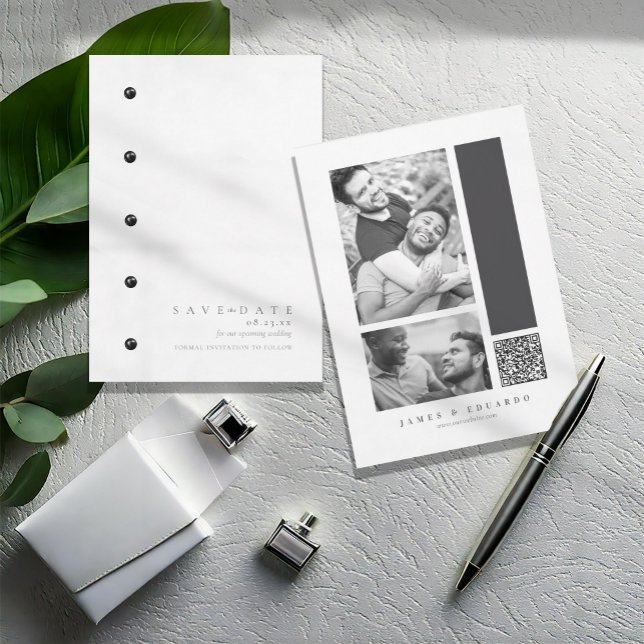 Maßgeschneiderte Black & White Wedding ID1090 Save The Date (Von Creator hochgeladen)