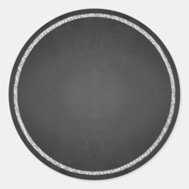 Maßgeschneiderte Blank-Imitat-Chalkboard-Stickers Runder Aufkleber
