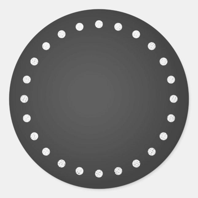 Maßgeschneiderte Blank-Imitat-Chalkboard-Stickers Runder Aufkleber (Vorderseite)