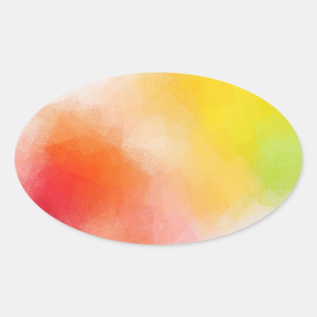 Maßgeschneiderte Blank Moderne Abstrakte Kunstvorl Ovaler Aufkleber (Vorderseite)