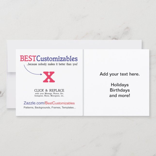 Maßgeschneiderte Blankengeschenkvorlage Feiertagskarte (Vorderseite)