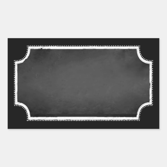 Maßgeschneiderte Blanketiketten für Chalkboard-Sti Rechteckiger Aufkleber (Vorderseite)
