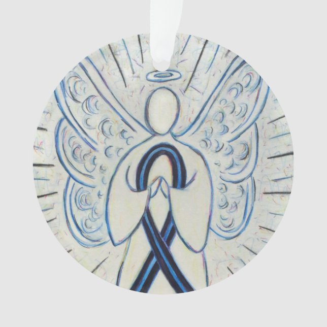 Maßgeschneiderte Blauer und Schwarzer Bauch Ornament (Vorderseite)