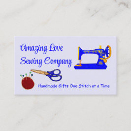 Maßgeschneiderte Blue and Gold Nähmaschine 2 Visitenkarte