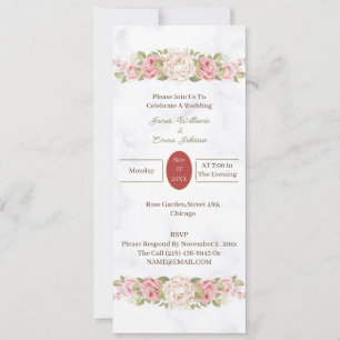 Maßgeschneiderte Blume für Elegante Rose Einladung