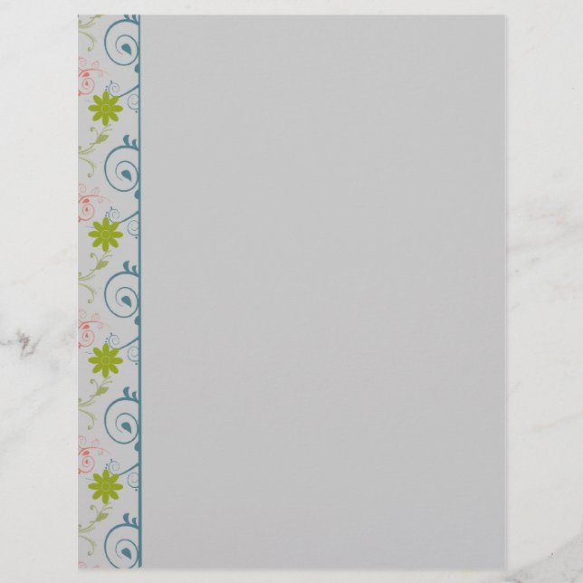 Maßgeschneiderte Blumengrenzstationery (Vorderseite)