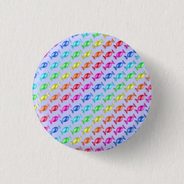 Maßgeschneiderte Bonbons mit verschiedenen Farben Button (Vorderseite)