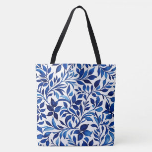 Maßgeschneiderte Botanische Blauflorentasche, Natu Tasche