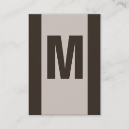 Maßgeschneiderte braune Monogramm-Visitenkarten Visitenkarte