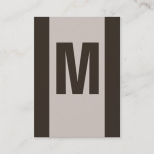 Maßgeschneiderte braune Monogramm-Visitenkarten Visitenkarte