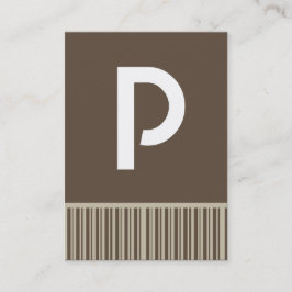 Maßgeschneiderte braune Monogramm-Visitenkarten Visitenkarte