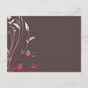 Maßgeschneiderte braune und rosa Vorlage Postkarte