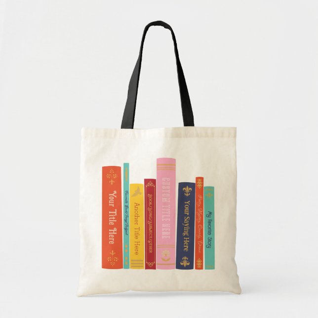 Maßgeschneiderte Buchtitel-Spine-Tote-Beutel (mehr Tragetasche (Vorne)