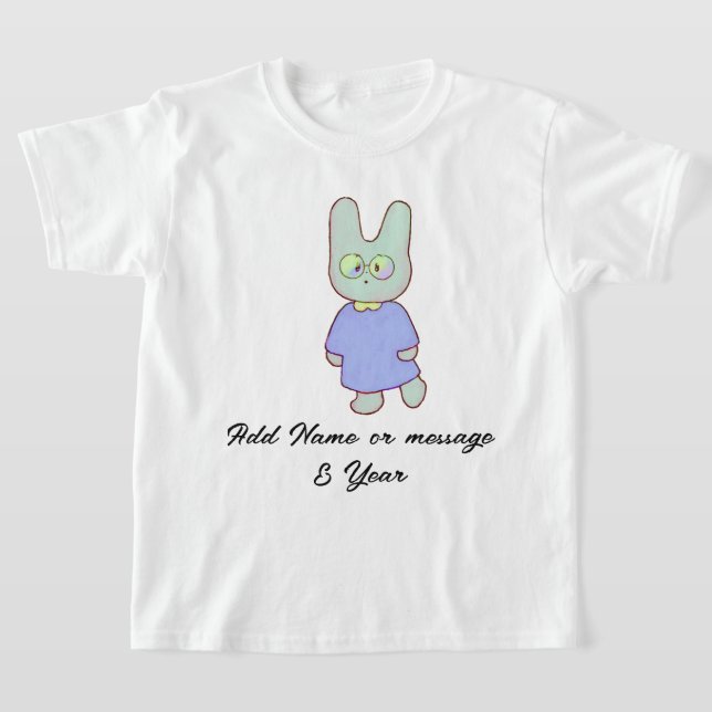 Maßgeschneiderte Bunny & Paw Prints Unisex schmück T-Shirt (Ablage )