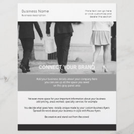 Maßgeschneiderte Business Themed Black and White Flyer