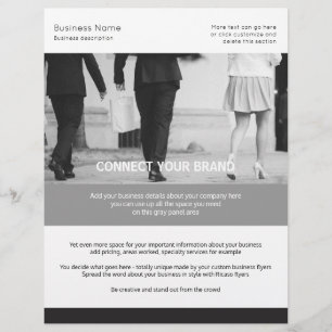 Maßgeschneiderte Business Themed Black and White Flyer