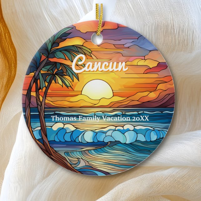 Maßgeschneiderte Cancun Urlaub Imitate aus festem  Keramik Ornament (Von Creator hochgeladen)