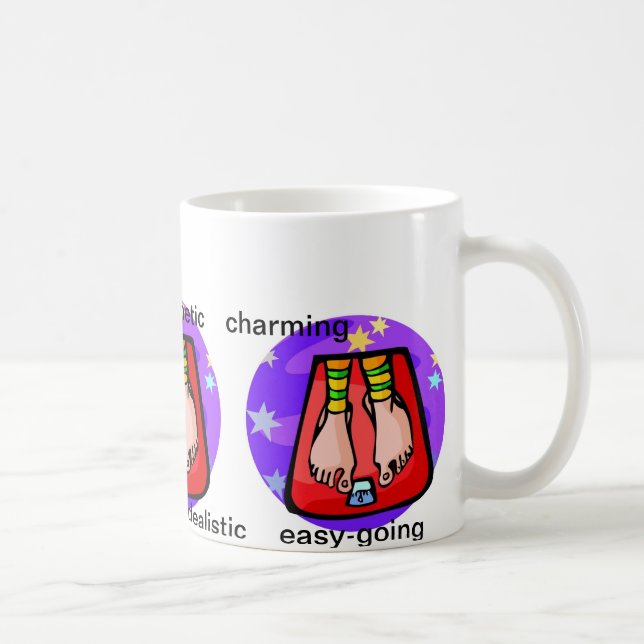 Maßgeschneiderte Cartoon-Libra-Skala Kaffeetasse (Rechts)