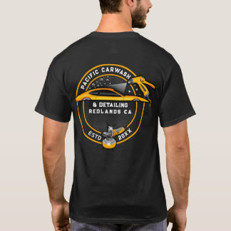 Maßgeschneiderte Carwash Detailer Vorderseite und T-Shirt