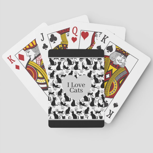 Maßgeschneiderte Cat Print Classic Playing Cards Spielkarten (Rückseite)