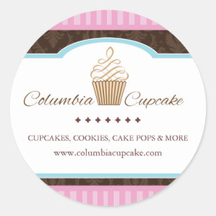 Maßgeschneiderte Cupcake Packaging Stickers