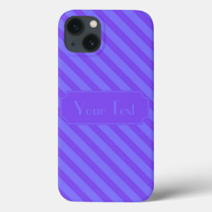 Maßgeschneiderte, diagonale Violett-Lila Streifen Case-Mate iPhone Hülle