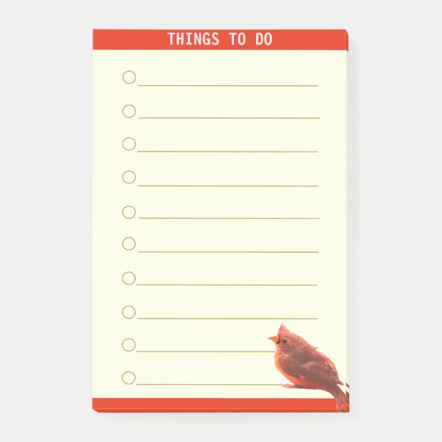 Maßgeschneiderte Dinge zu tun und Niedliche Vögel Post-it Klebezettel (Vorderseite)