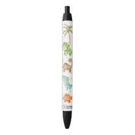 Maßgeschneiderte Dinosaurier Kids Black Ink Pen Kugelschreiber